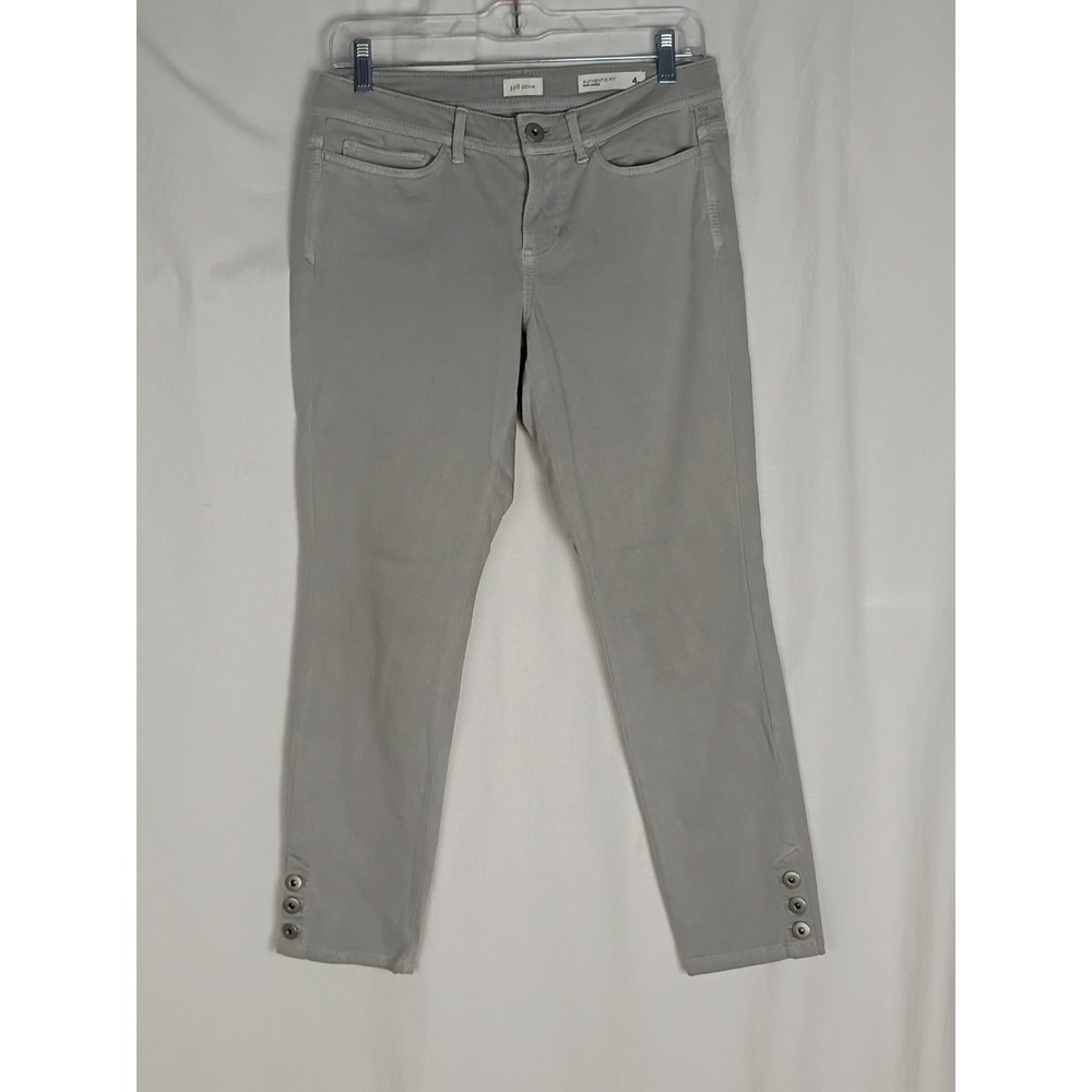 J.Jill Authentic Fit‎ Gray Women's Size 4 Petite Crop Pants Slim Ankle
